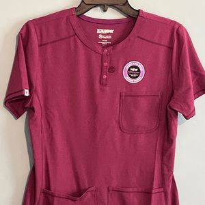 SELLING SCRUBSTAR TOP FOR WOMEN SIZE XS COLOR BURGUNDY